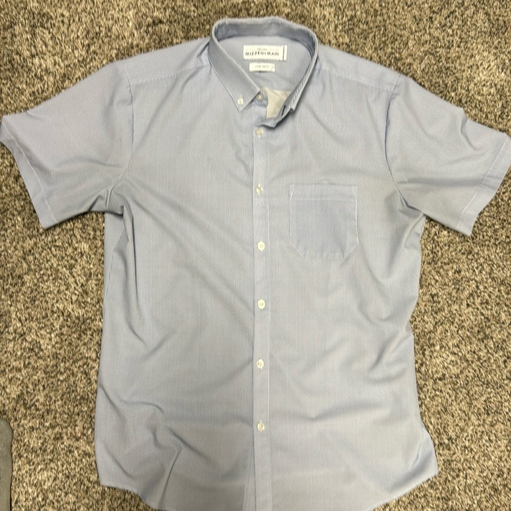 Mizzen + Main Shirt Adult Large Button Up Leeward Trim Fit Casual Men's